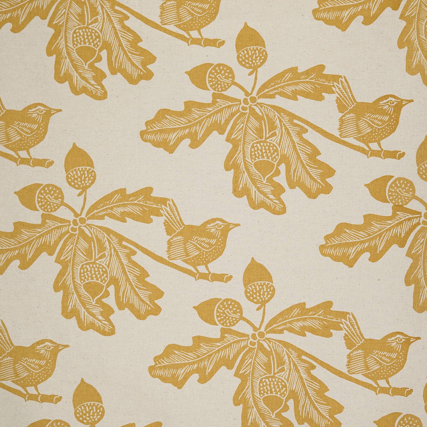 Woodland Leaf Ochre Recycled Cotton Dish Towel