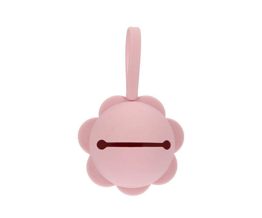 Pink Flower Silicone Soother Holder