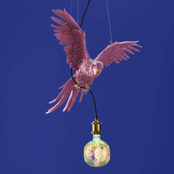 Pink Parrot Ceiling Light