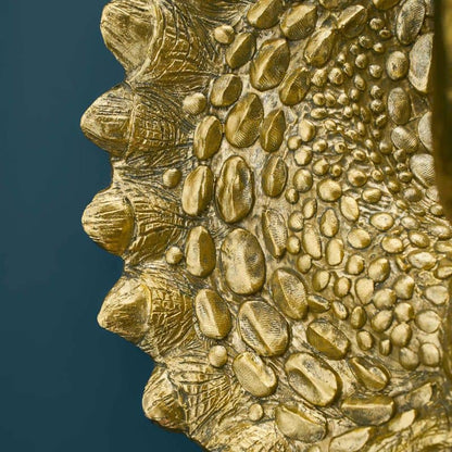 Triceratops Cera Gold wall light, resin, 31.5 x 28.5 cm