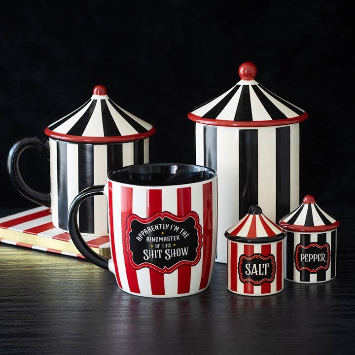 Mug Cirque à rayures rouges