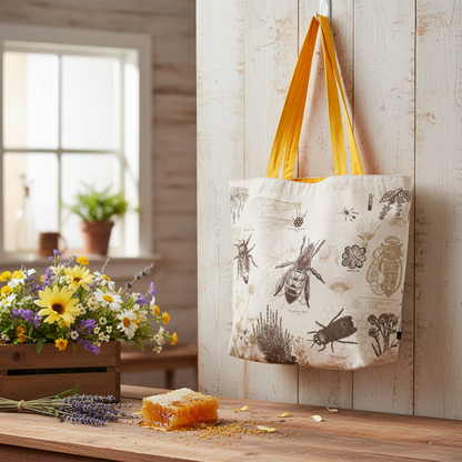 Bees Canvas Tote Bag