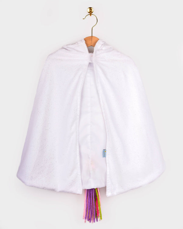 White unicorn rainbow cape 3-8 years (size 98-128)