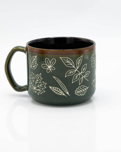 Mug Sculpté à la Main avec Feuilles Pressées (430 ml) – produit scientifique Cognitive Surplus EU, vue 2