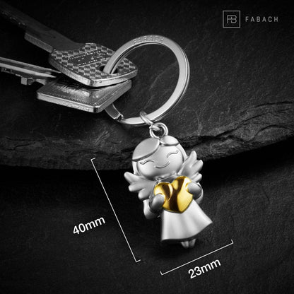 Guardian angel "star" keychain - lucky angel with heart