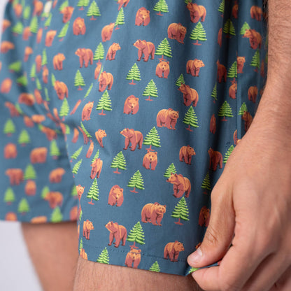 Caleçon en 100% Coton Biologique - Ours brun