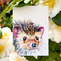 Postkarte Aquarelle Hérisson