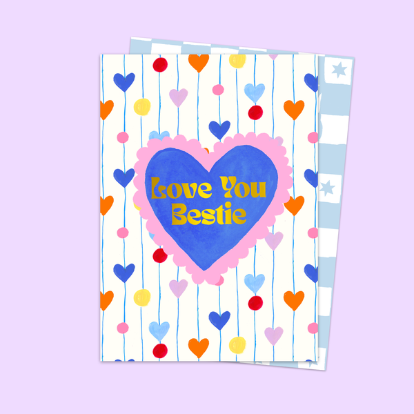 Best Friend Greeting Card “Love You Bestie”