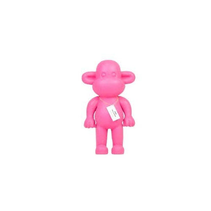 Ornement - Figurine Singe 'La Légende' - Résine de poly - Rose - 20,5x13,5x35cm
