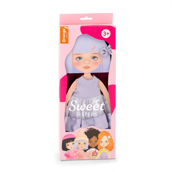 Clothing set: purple dress, 28 cm