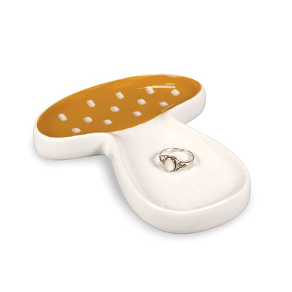 Mushroom Woodland Ceramic Jewelry Keychain