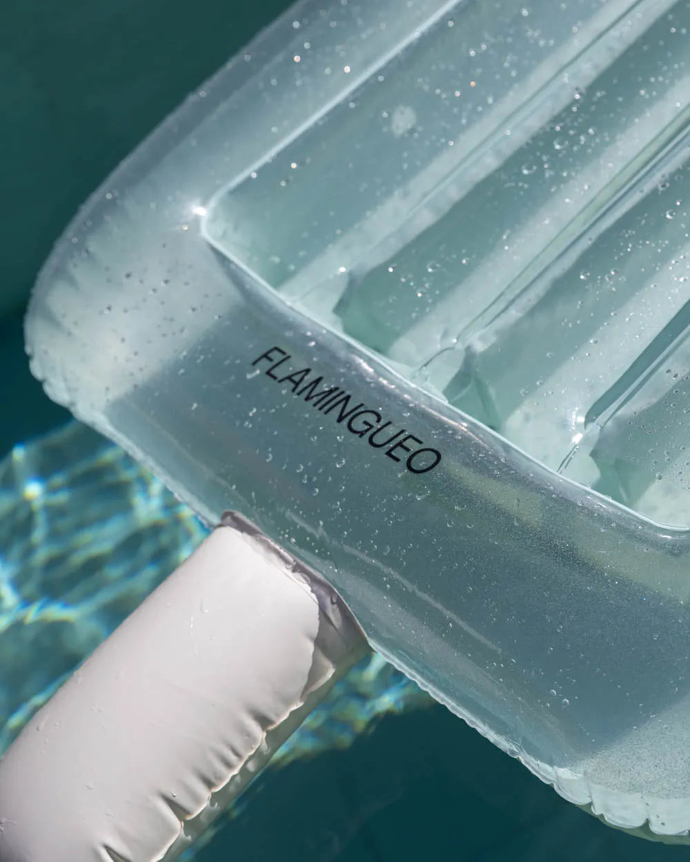 Aqua Blue Glitter Pool Float - MINTY