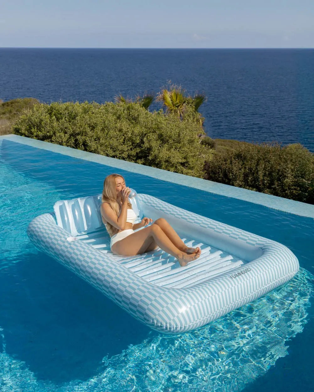 Blue Portofino Tanning Pool Float