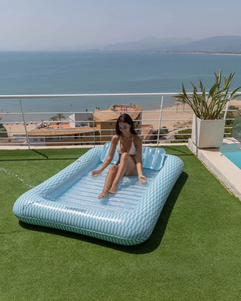 Blue Portofino Tanning Pool Float