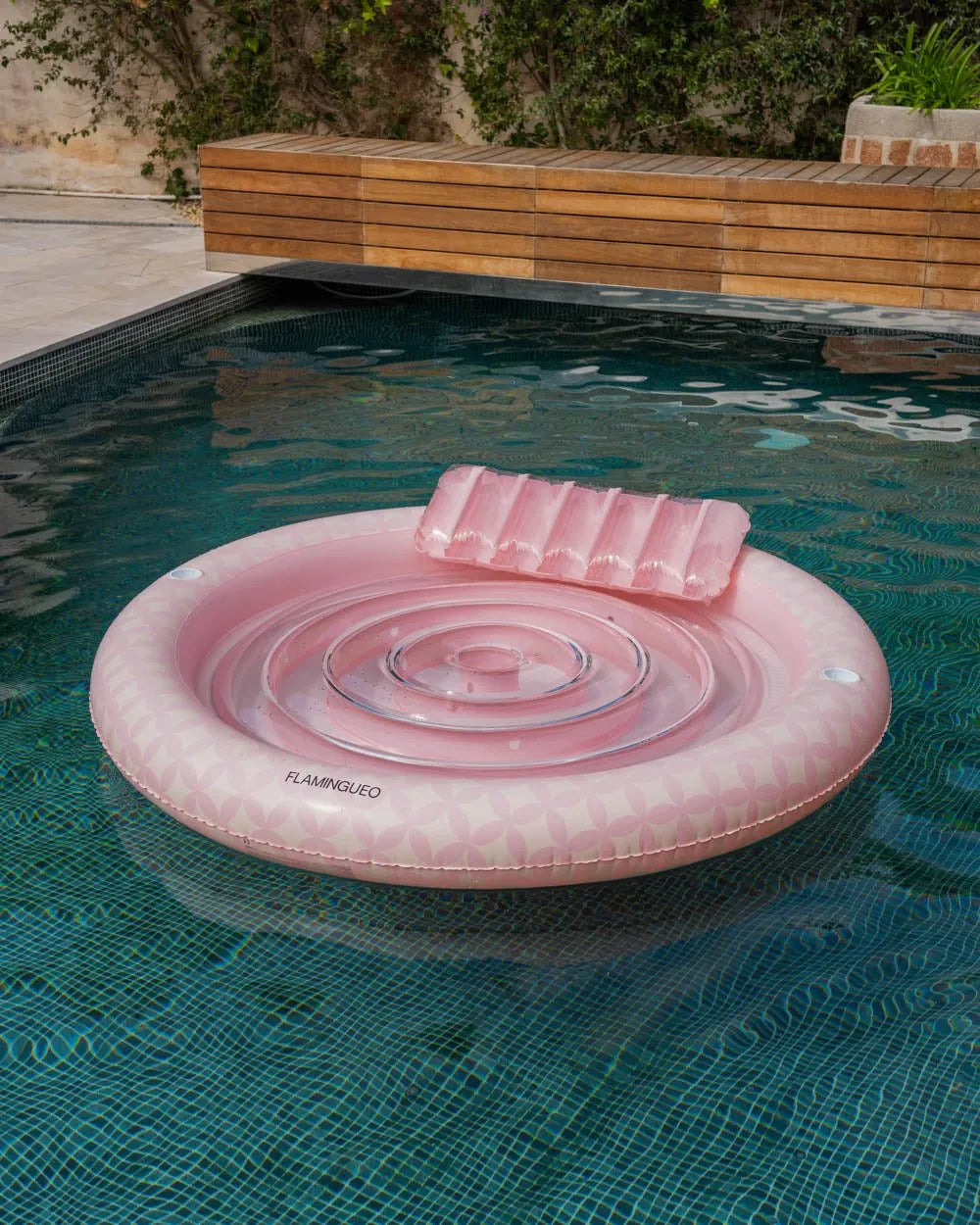 Flotador tanning pool redonda rosa - LUNA