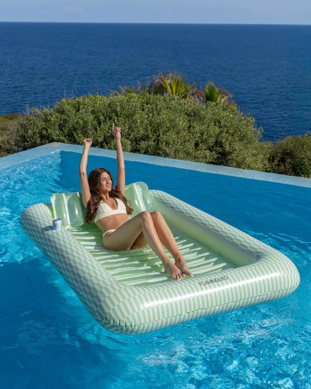 Green tanning pool float - PORTOFINO