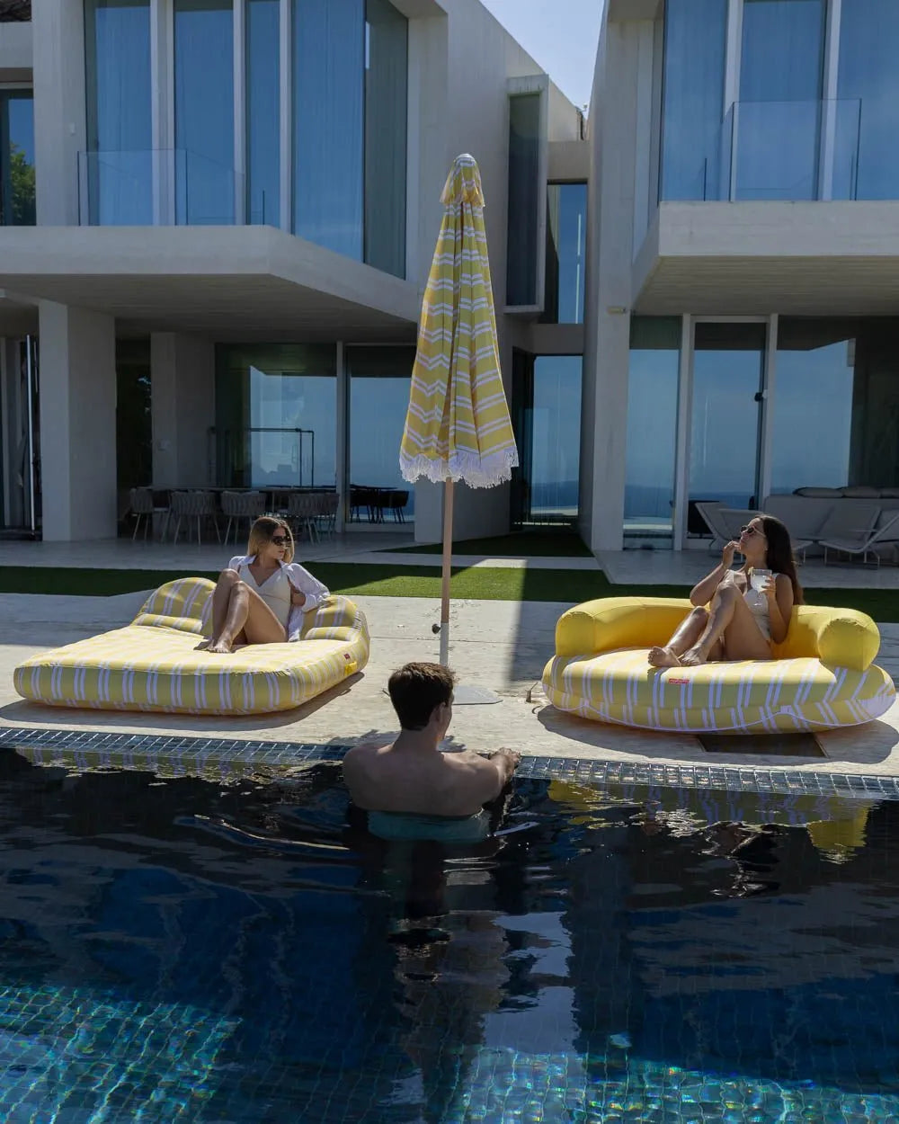 Yellow Double Lounger Float - MONACO
