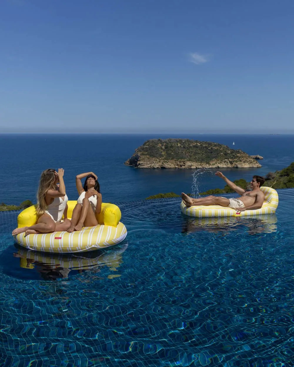 Yellow Round Lounge Float - ATLANTA