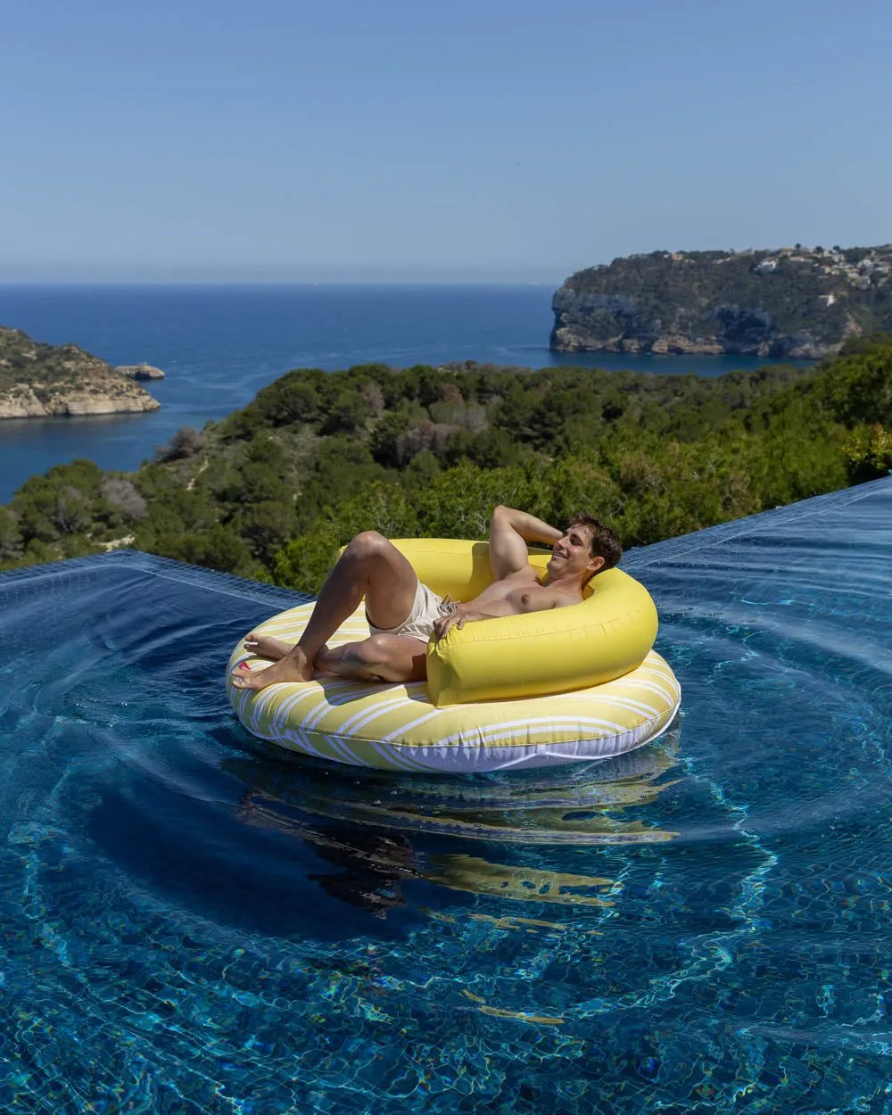 Yellow Round Lounge Float - ATLANTA