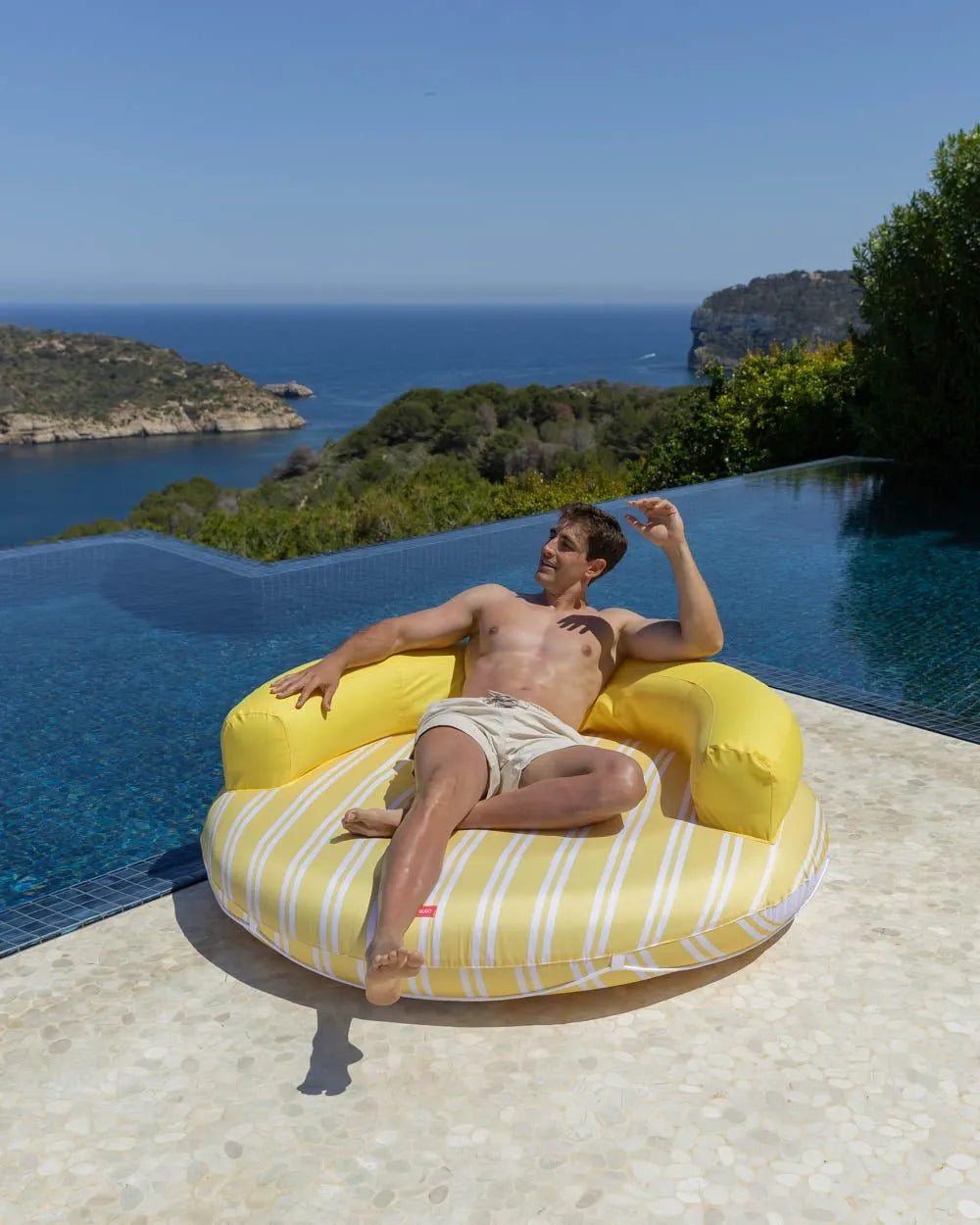 Yellow Round Lounge Float - ATLANTA