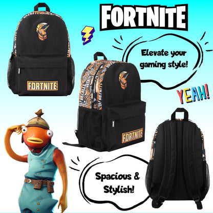 Fortnite Orange Sac à dos scolaire garçon