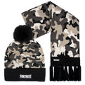 Ensemble bonnet et écharpe – Fortnite Set- Camo gris