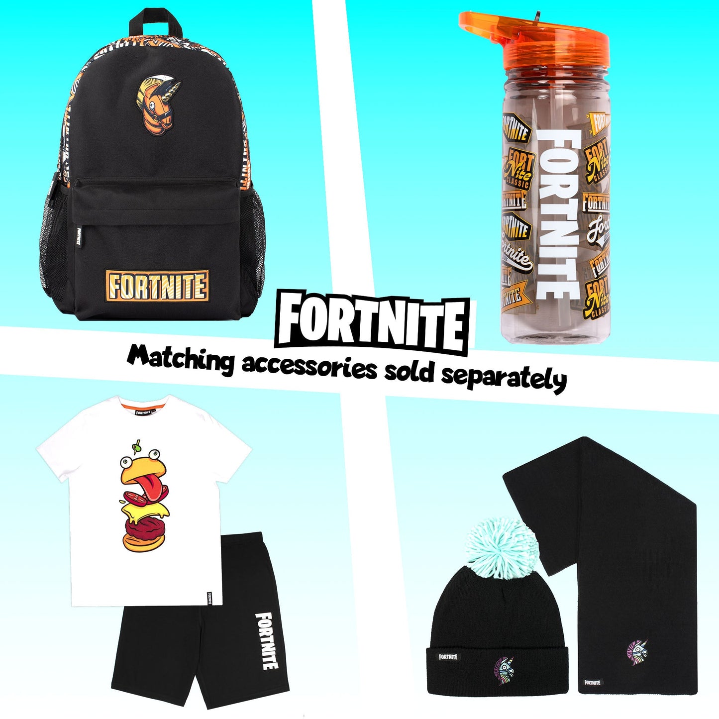 Fortnite Orange Sac à dos scolaire garçon