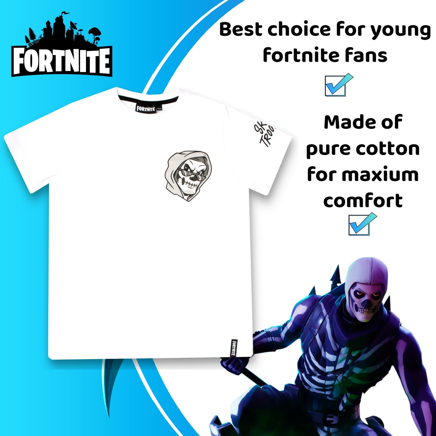 Fortnite Pajamas with Skull Trooper