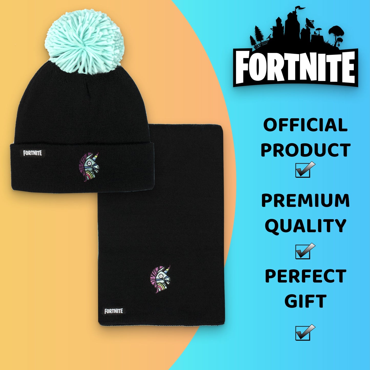 FORTNITE Hat & Scarf Set - Llama