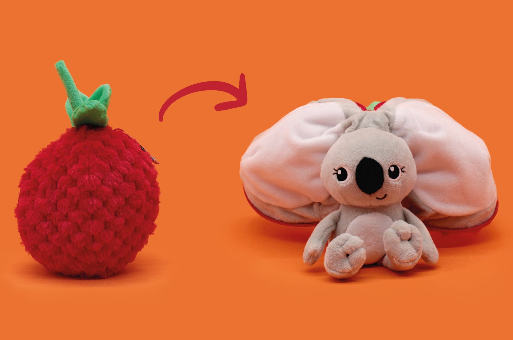 Peluche réversible Tartlet le koala/framboise – Flipetz – vue 14