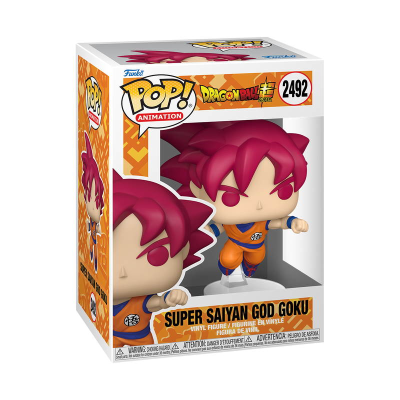 Funko Pop! Super Saiyan God Goku Punching 2492 - boîte officielle Funko