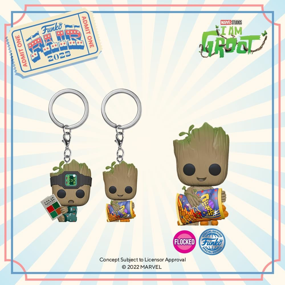 pop keychain groot avec cheese puffs