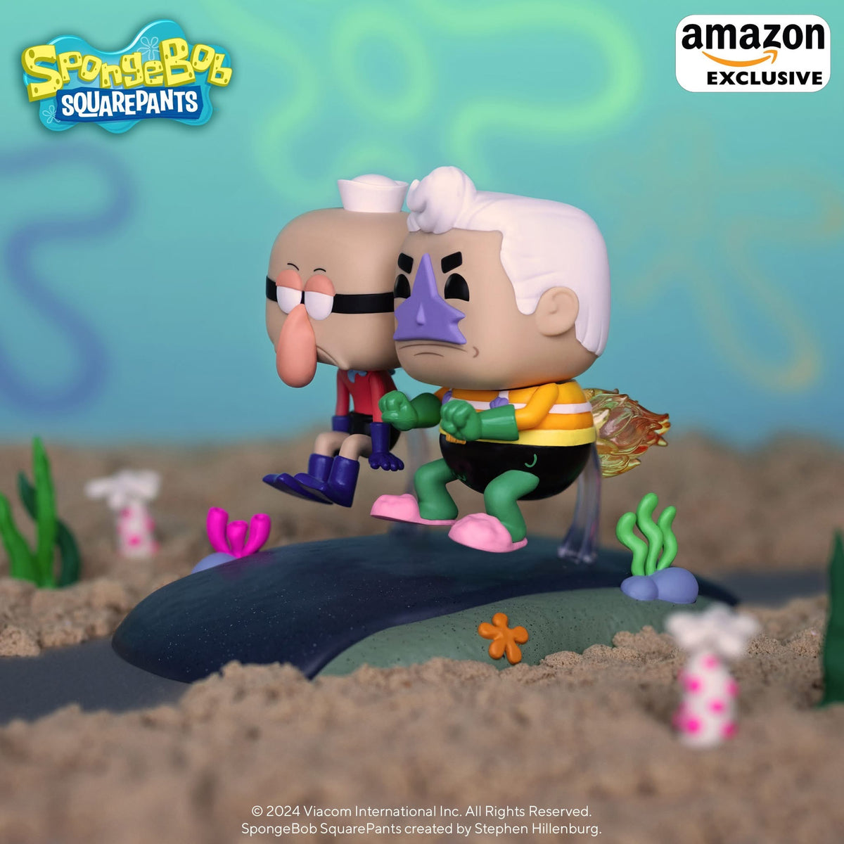 Pop! Rides Homme Sirène et Barnacle avec L'Invisible Boatmobile
