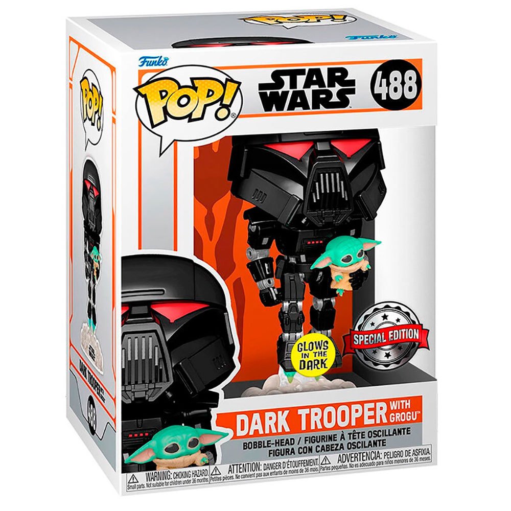 Pop! Dark Trooper with Grogu (Glow)