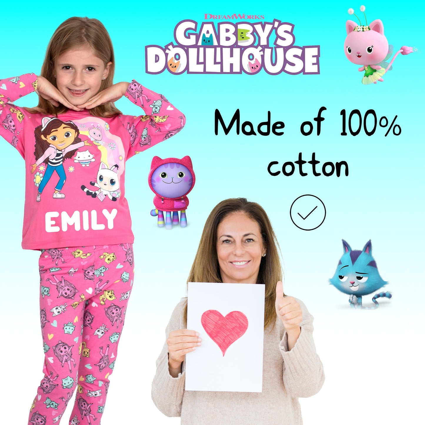Gabby's Dollhouse Personalised Pyjamas