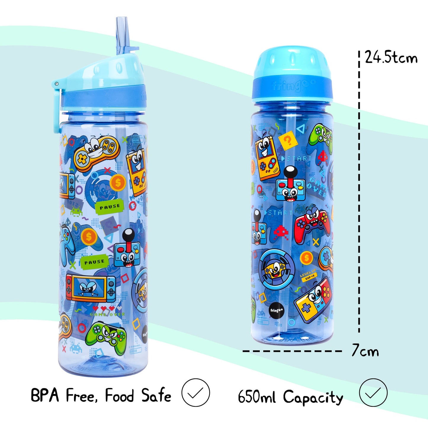 Straw Bottle – gaming Faces