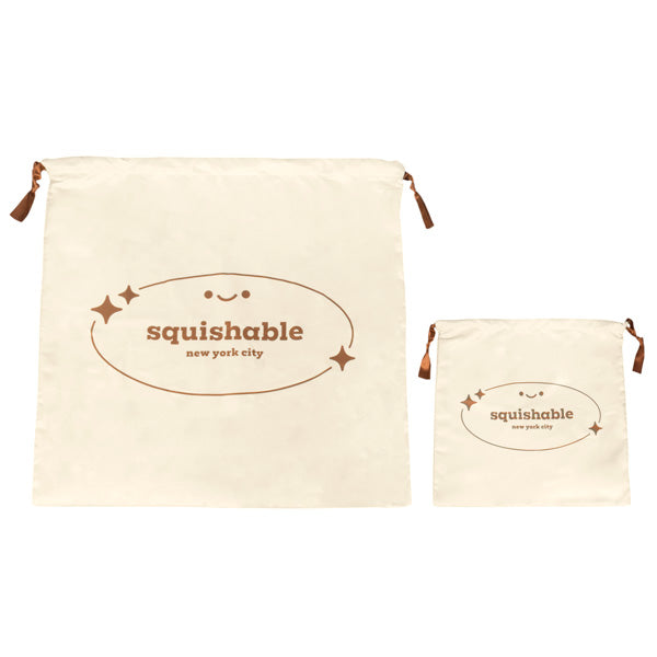 Housse de Rangement Squishable à Cordon – Beige, Petit Format