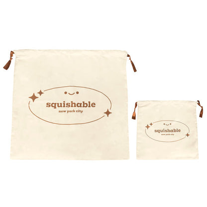 Housse de Rangement Squishable à Cordon – Beige, Petit Format