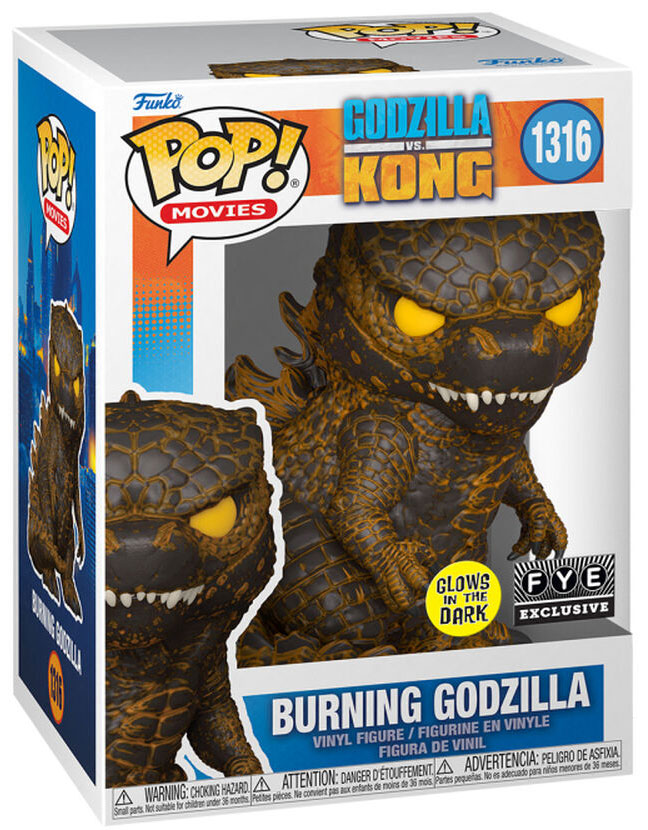Pop! Godzilla in fiamme (luminoso)