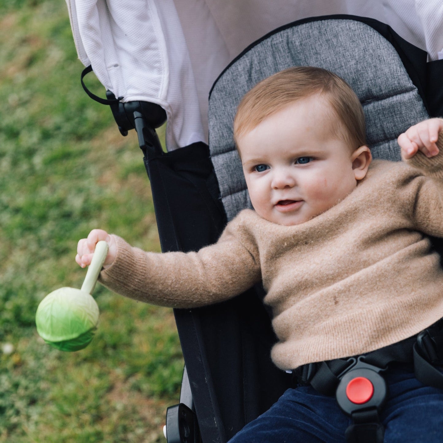 Green Cabbage Baby Rattle