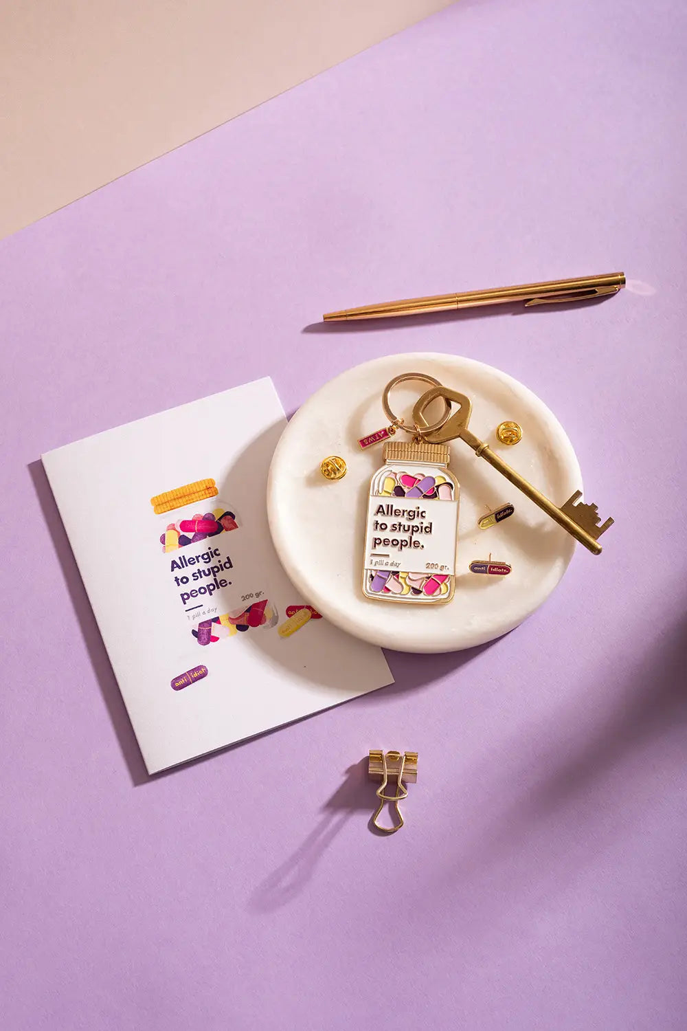 Allergic to stupid people - Greeting card