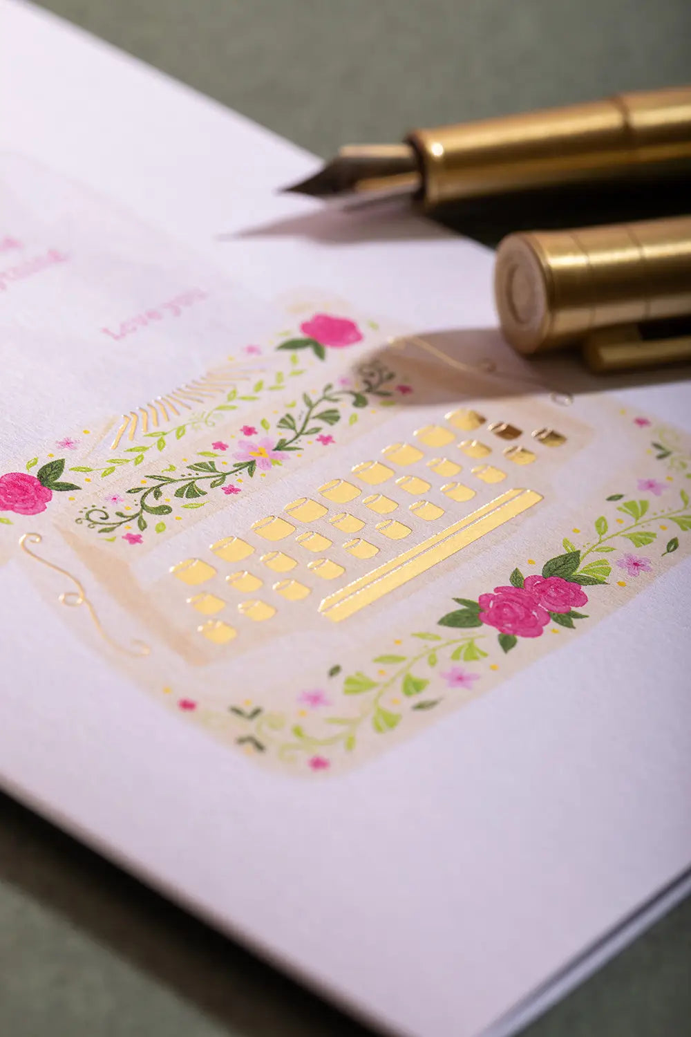 Love You Mum Typewriter - Greeting Card