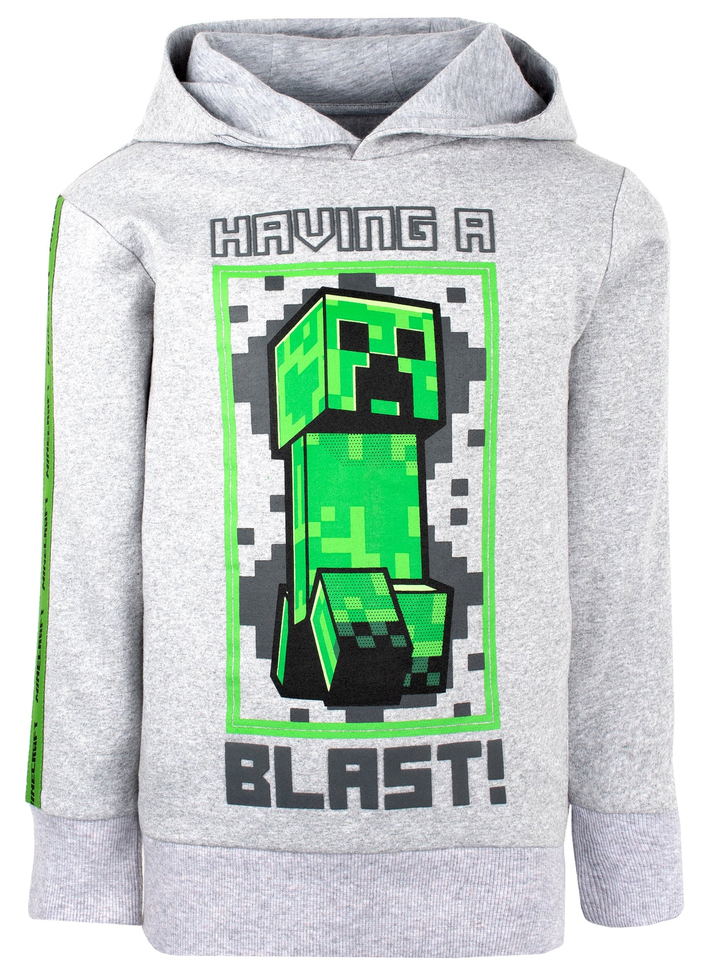Minecraft Green Creeper Hoodie - Gray