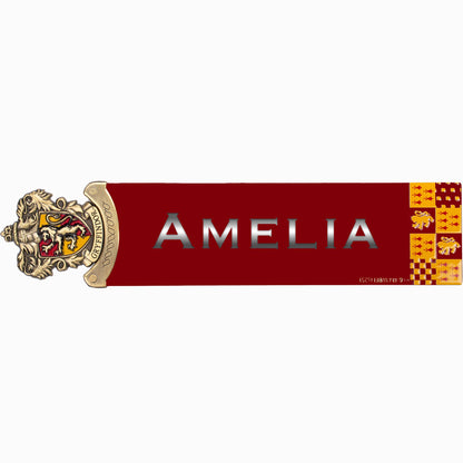Harry Potter Personalized Crest Bookmark Burgundy