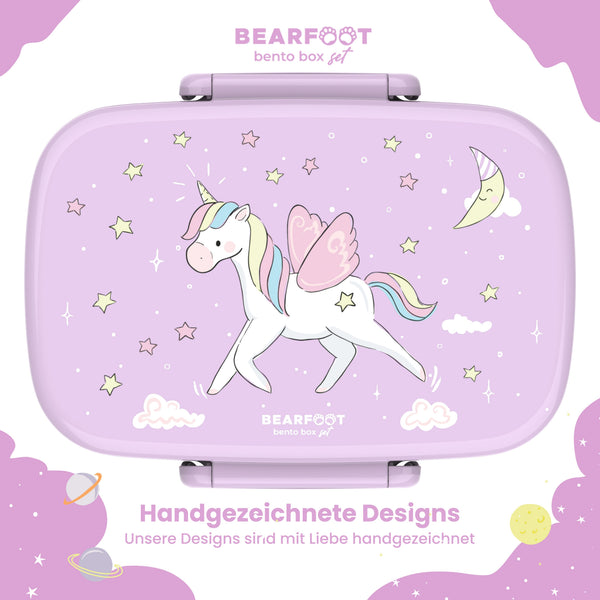 Kids' Lunch Box with Compartments, Lightweight & Leakproof - Unicorn