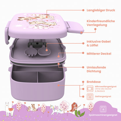 Kids' Bento Box, Lightweight & Leakproof - Dog Cat