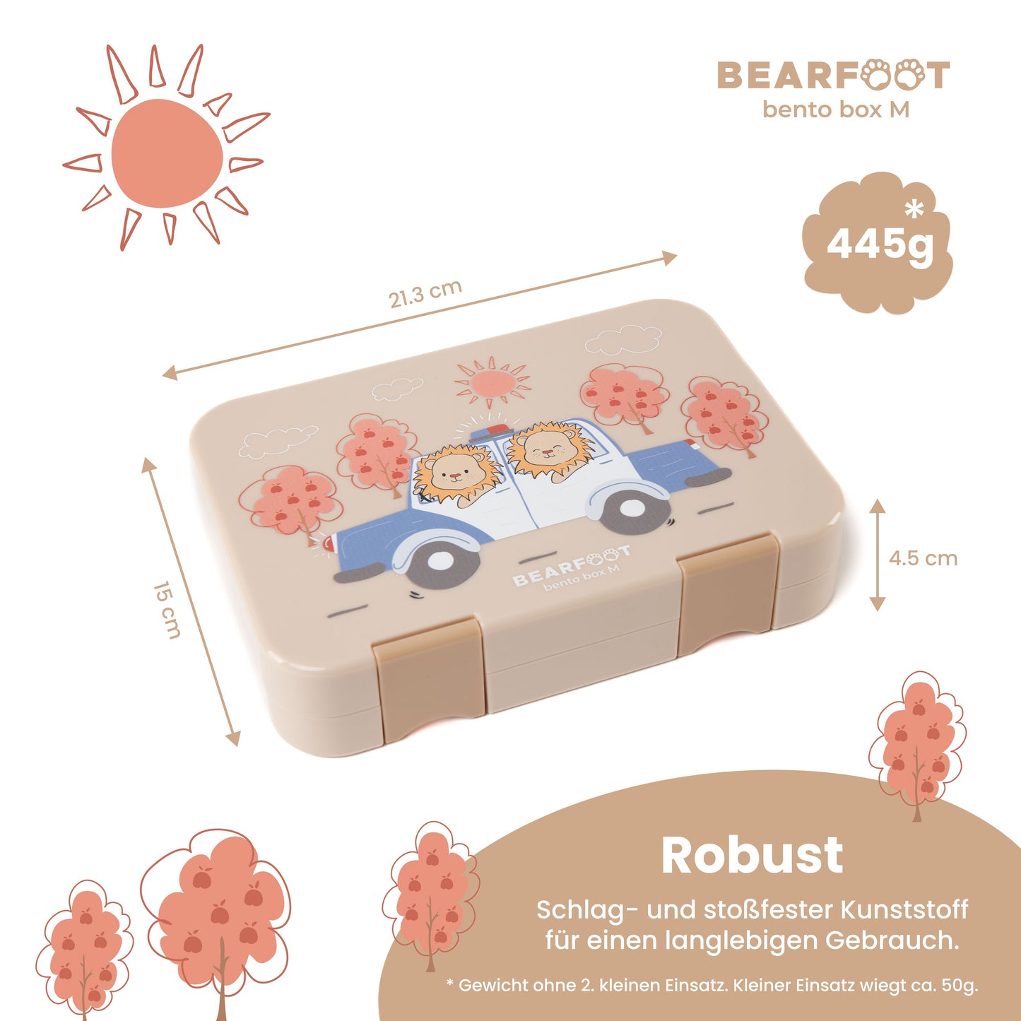 Children's lunch box with compartments, lunchbox, Bento box - Police