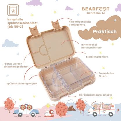Kids' Lunch Box with Compartments, Lunchbox, Bento Box - Elephants