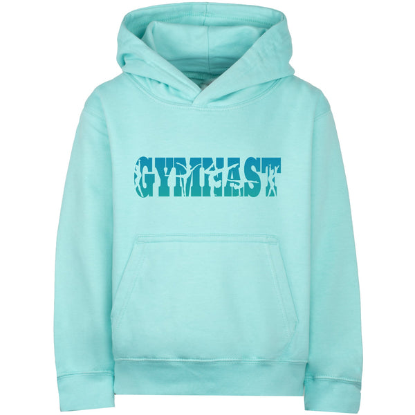 Fringoo Gymnastic Hoodie for Kids Cotton Rich Soft Hooded Sweatshirt - Gymnast Turquoise