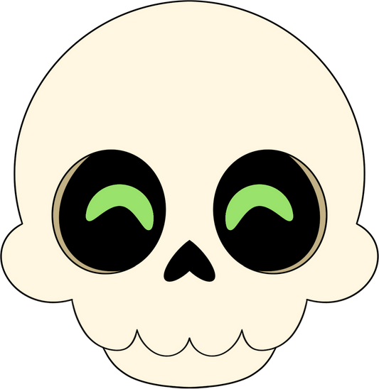 Halloween Skull Sticker (6in)